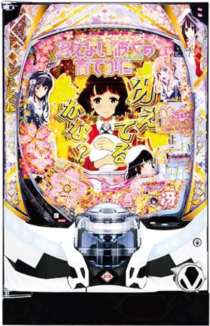 冴えない彼女の育てかた パチンコ メインビジュアル — 恵と英梨々が並ぶアニメ演出シーン